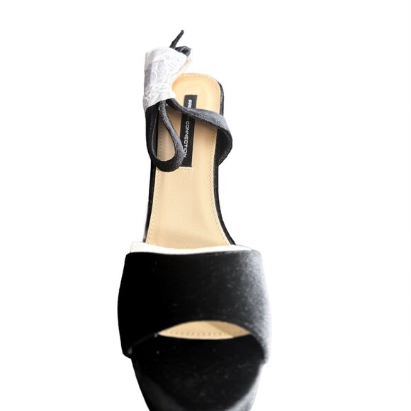 French Connection Taryn - Size 11 - black velvet platform block heels - Picture 3 of 3